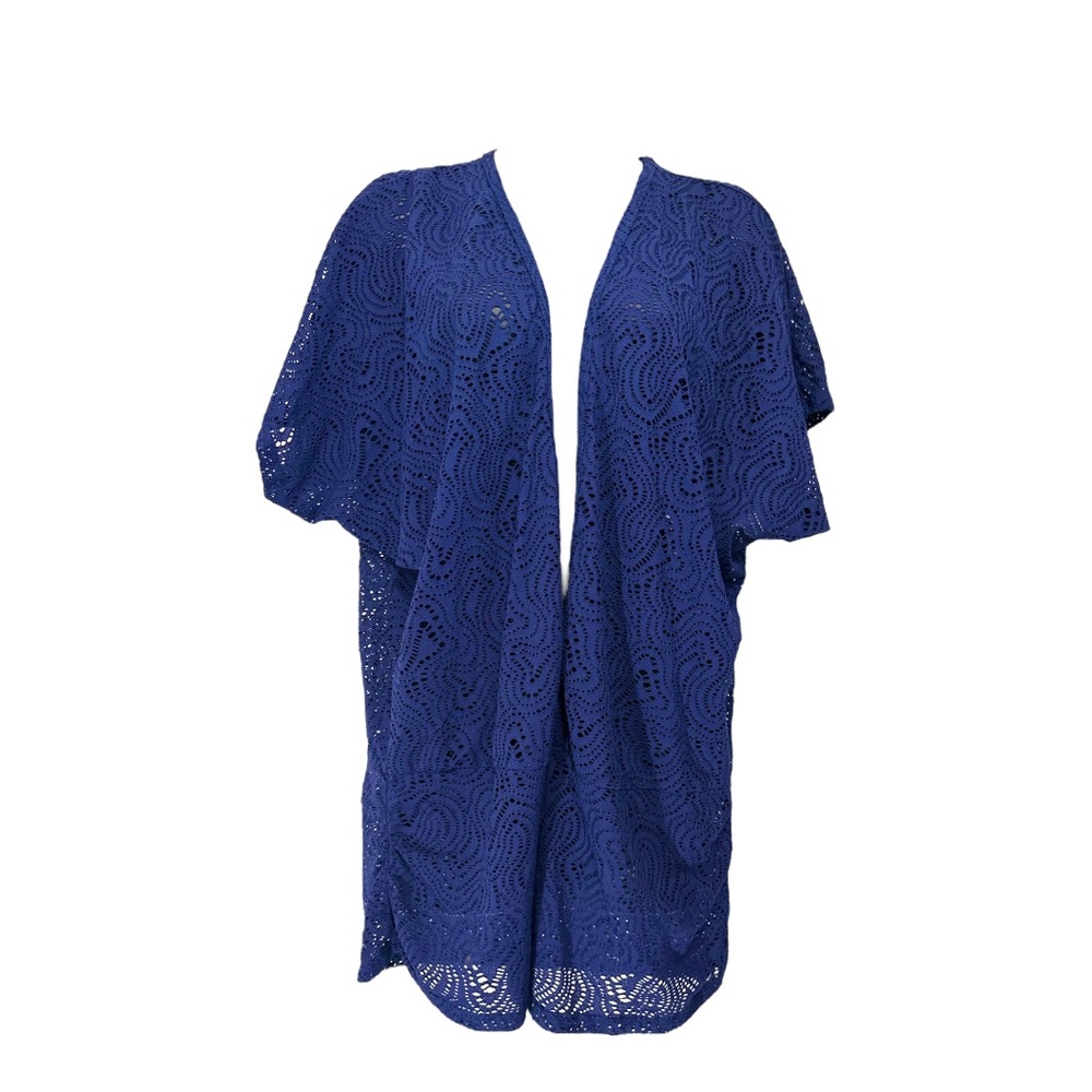 Trina Turk Crochet Tunic Swimsuit Cover up Size Large (8-12)